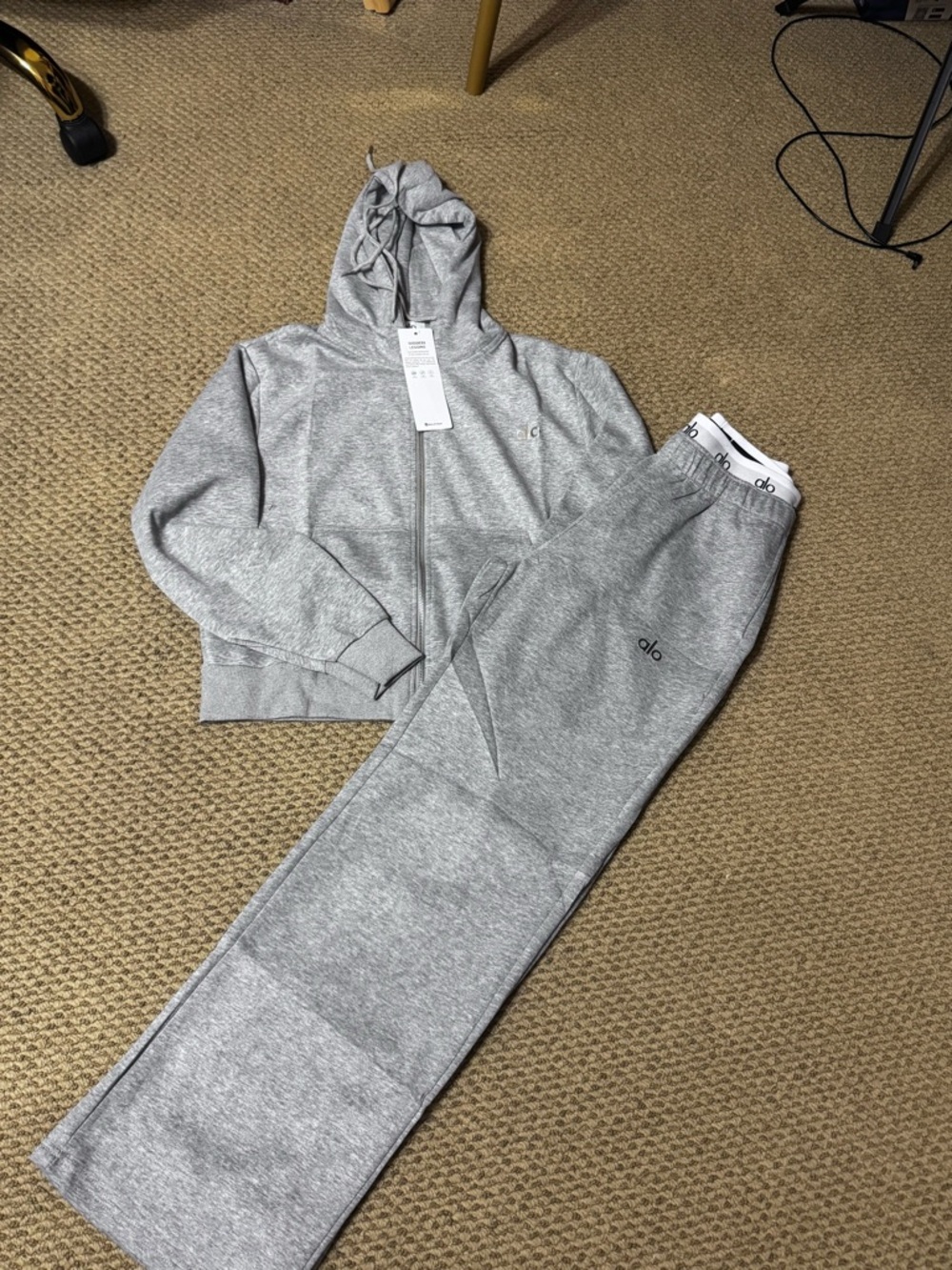& Other Stories Gray Track Pants - Wide Leg Joggers - Picture 2 of 4